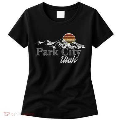 Retro Park City Utah Mountain Women's T-Shirt