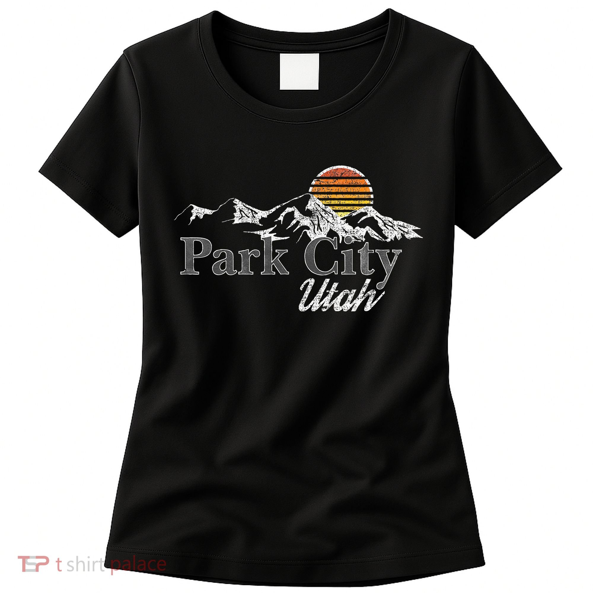 Retro Park City Utah Mountain Women's T-Shirt