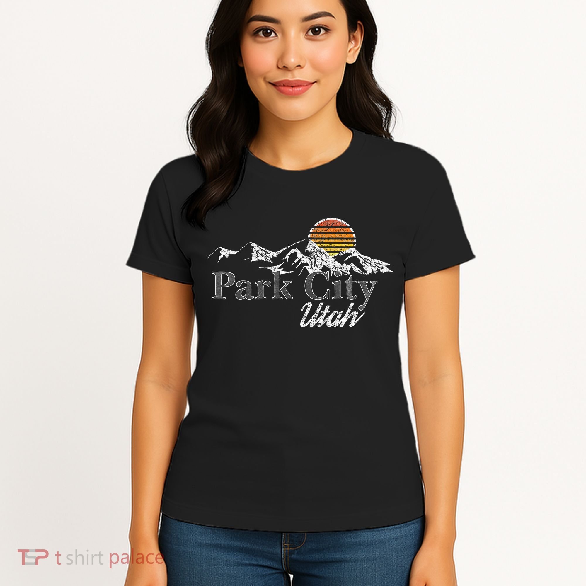 Retro Park City Utah Mountain Women's T-Shirt
