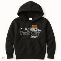 Retro Park City Utah Mountain Kids Hoodie thumb 0