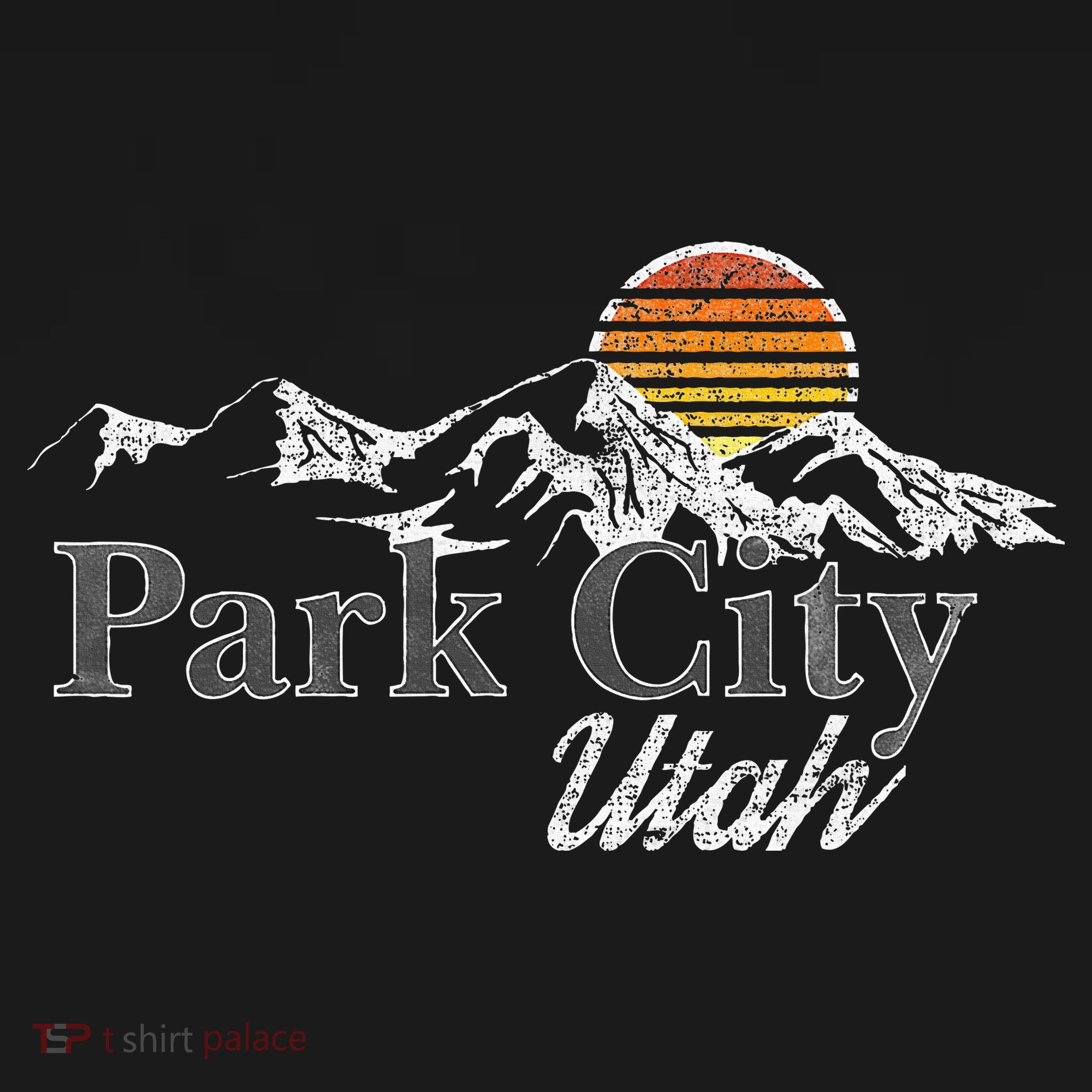 Retro Park City Utah Mountain Kids Long Sleeve Shirt