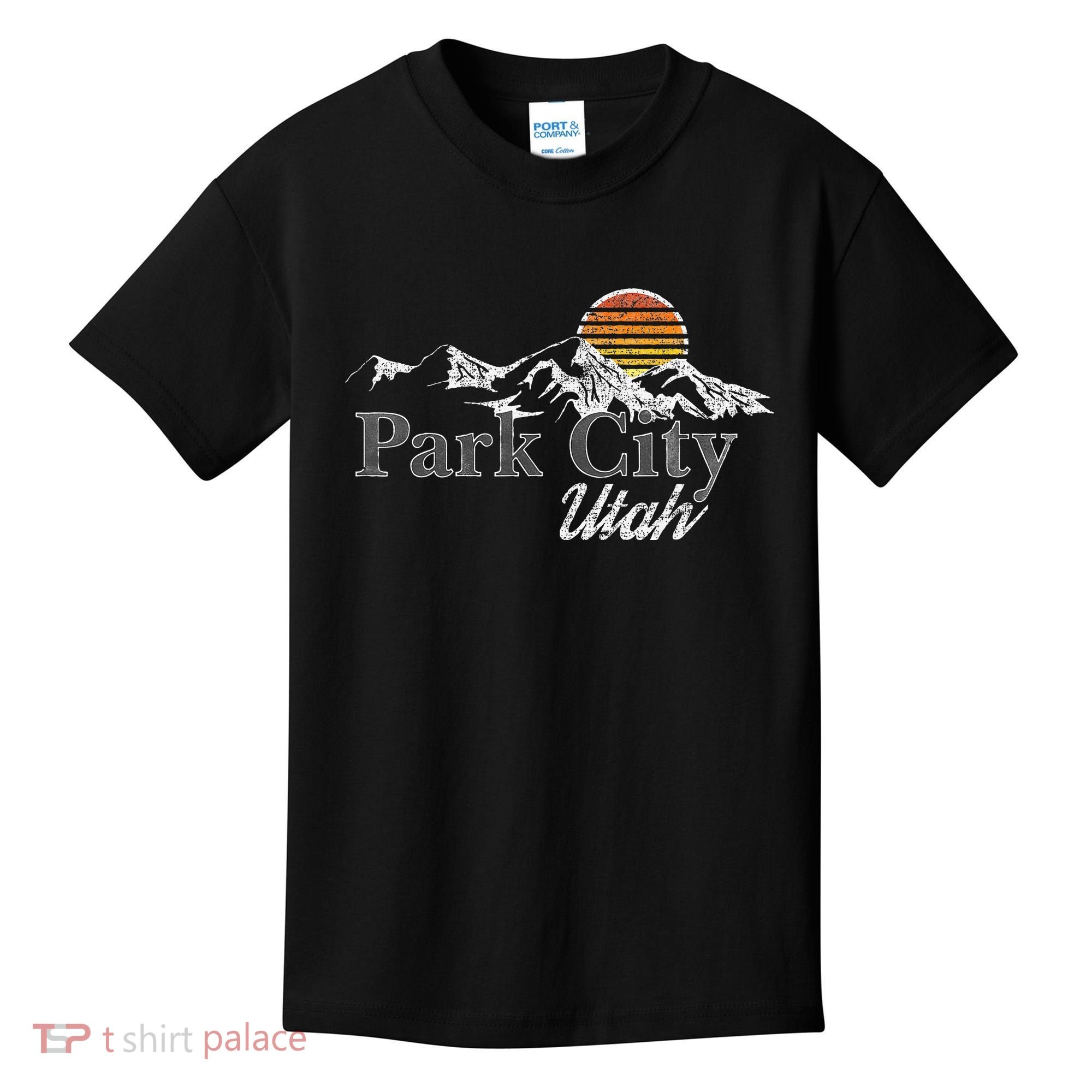 Retro Park City Utah Mountain Kids T-Shirt
