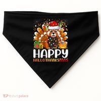 Red Panda Christmas Lights Santa Hat Pajamas Gift USA-Made Doggie Bandana thumb 0