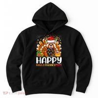 Red Panda Christmas Lights Santa Hat Pajamas Gift Hoodie thumb 0