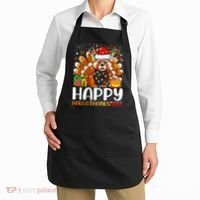 Red Panda Christmas Lights Santa Hat Pajamas Gift Apron thumb 2