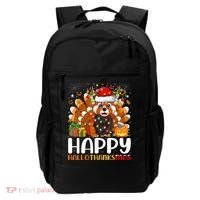 Red Panda Christmas Lights Santa Hat Pajamas Gift Backpack thumb 0