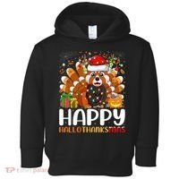 Red Panda Christmas Lights Santa Hat Pajamas Gift Toddler Hoodie thumb 0