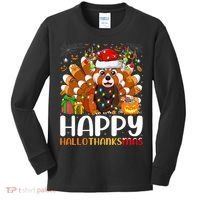 Red Panda Christmas Lights Santa Hat Pajamas Gift Kids Long Sleeve Shirt thumb 0