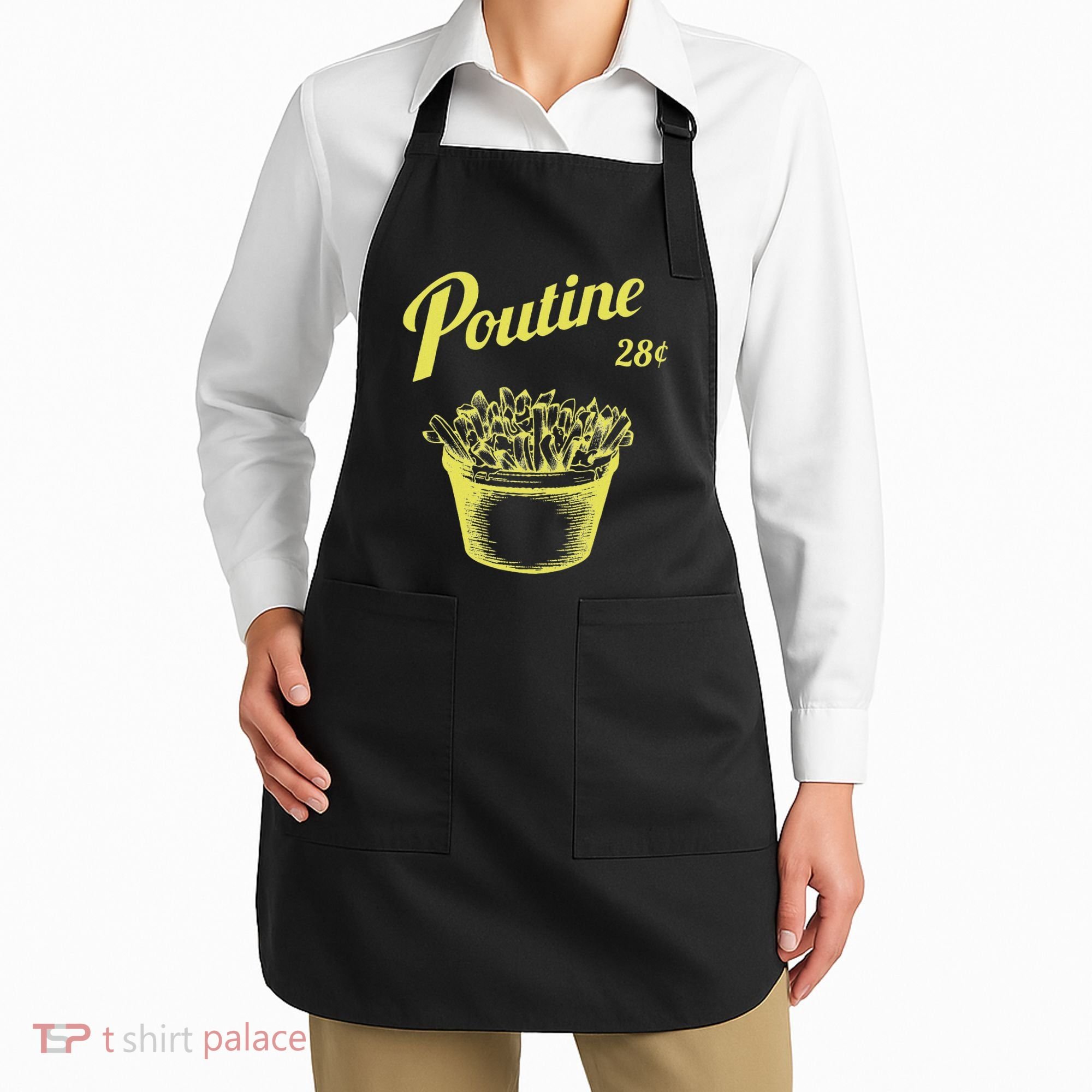 Retro Poutine Canada Montreal Apron