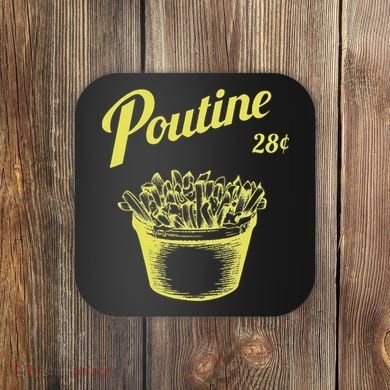 Retro Poutine Canada Montreal Coaster