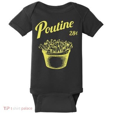 Retro Poutine Canada Montreal Baby Bodysuit
