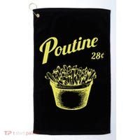 Retro Poutine Canada Montreal Golf Towel thumb 0
