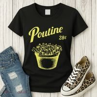 Retro Poutine Canada Montreal Women's T-Shirt thumb 3