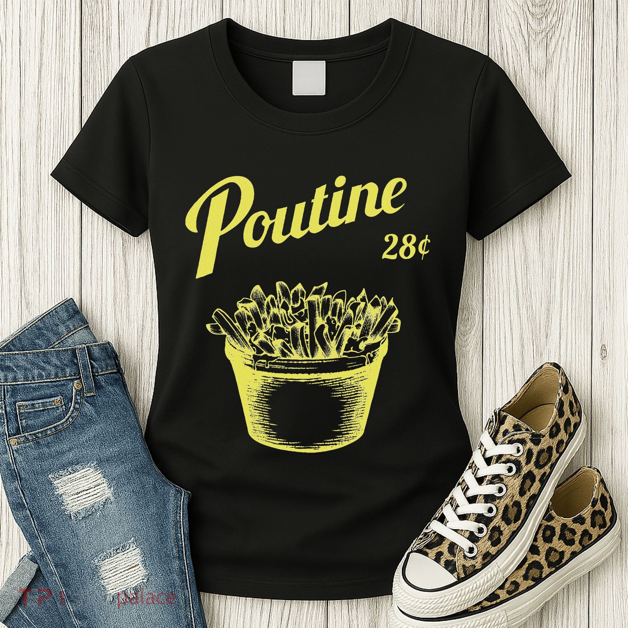Retro Poutine Canada Montreal Women's T-Shirt