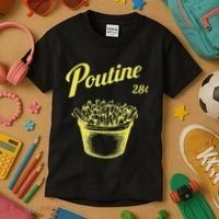 Retro Poutine Canada Montreal Kids T-Shirt thumb 3