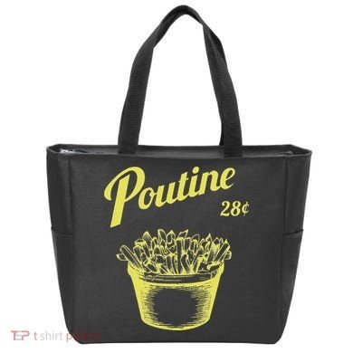 Retro Poutine Canada Montreal Tote Bag