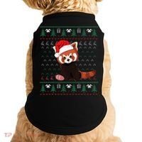Red Panda Christmas Ugly Sweater Xmas Pajamas Gift Doggie Tank thumb 0