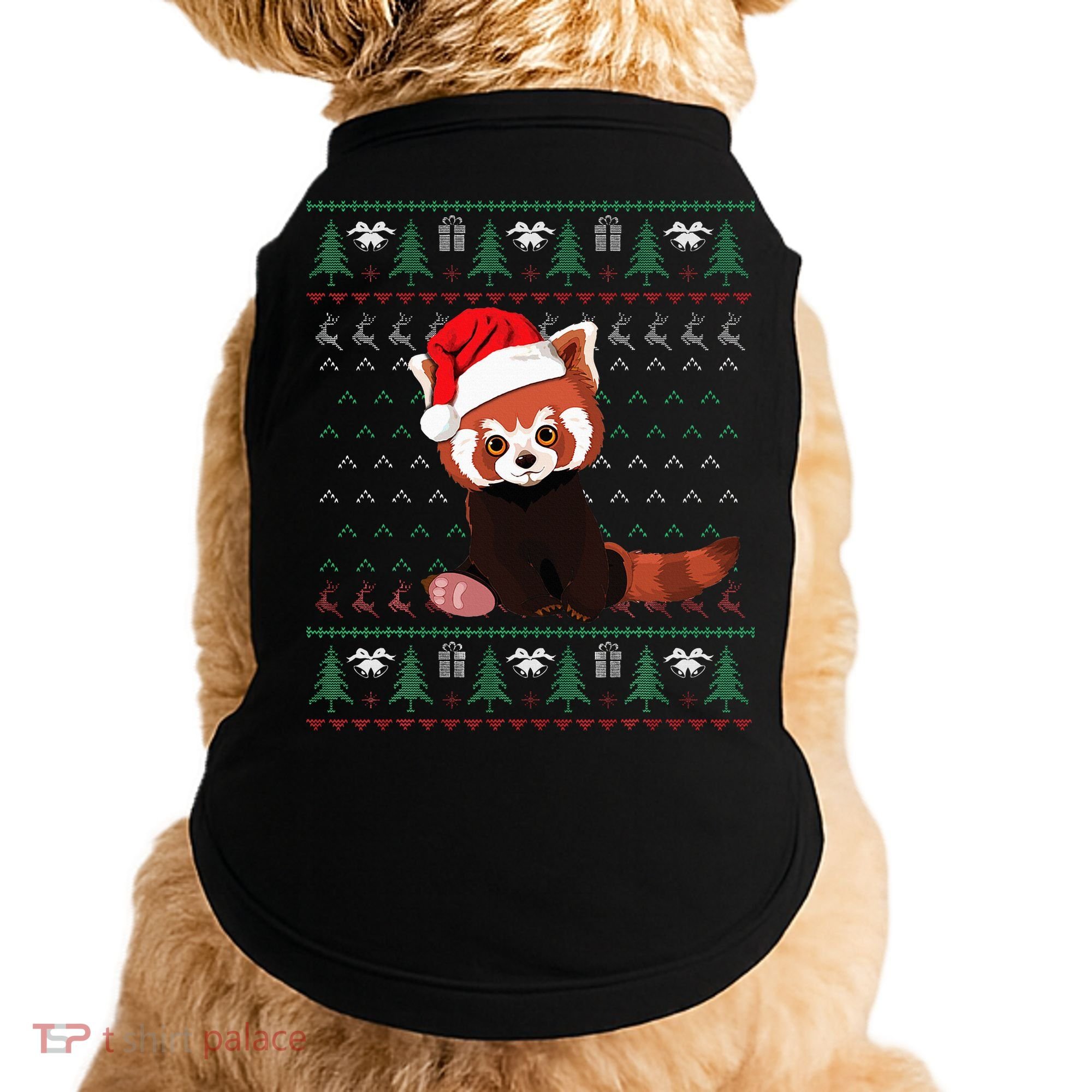 Red Panda Christmas Ugly Sweater Xmas Pajamas Gift Doggie Tank