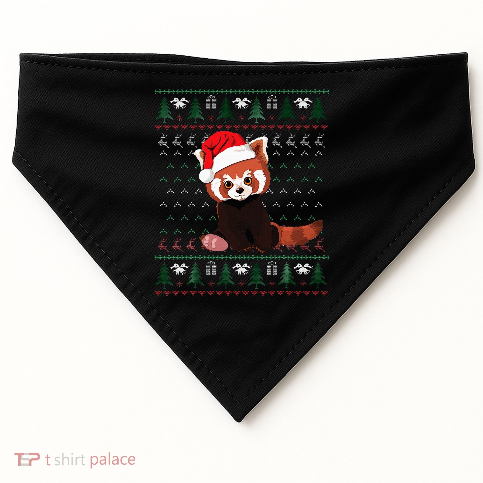 Red Panda Christmas Ugly Sweater Xmas Pajamas Gift USA-Made Doggie Bandana
