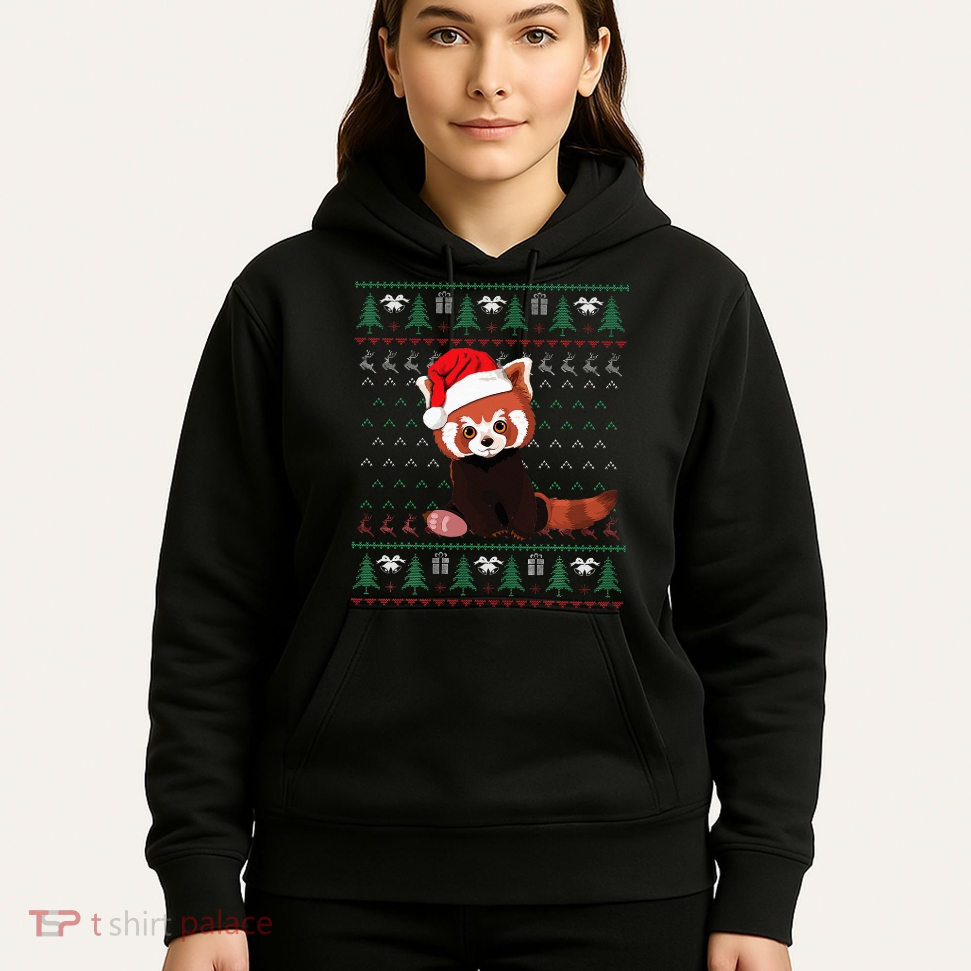 Red Panda Christmas Ugly Sweater Xmas Pajamas Gift Hoodie