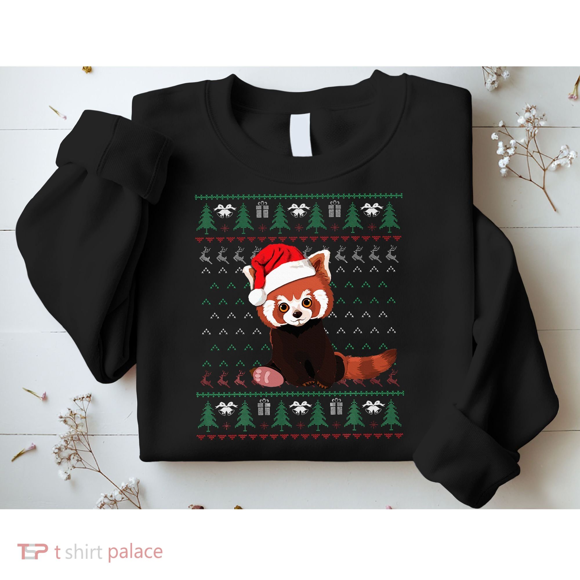 Red Panda Christmas Ugly Sweater Xmas Pajamas Gift Sweatshirt