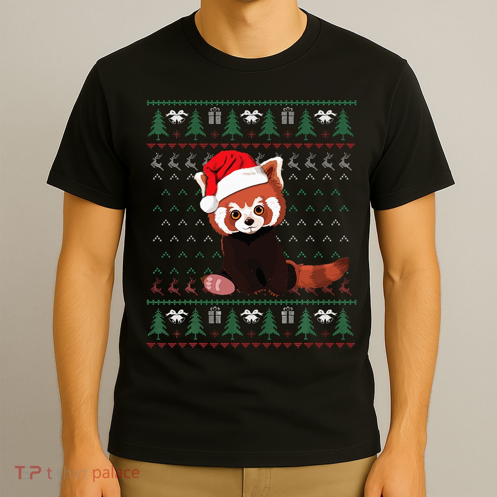 Red Panda Christmas Ugly Sweater Xmas Pajamas Gift T-Shirt