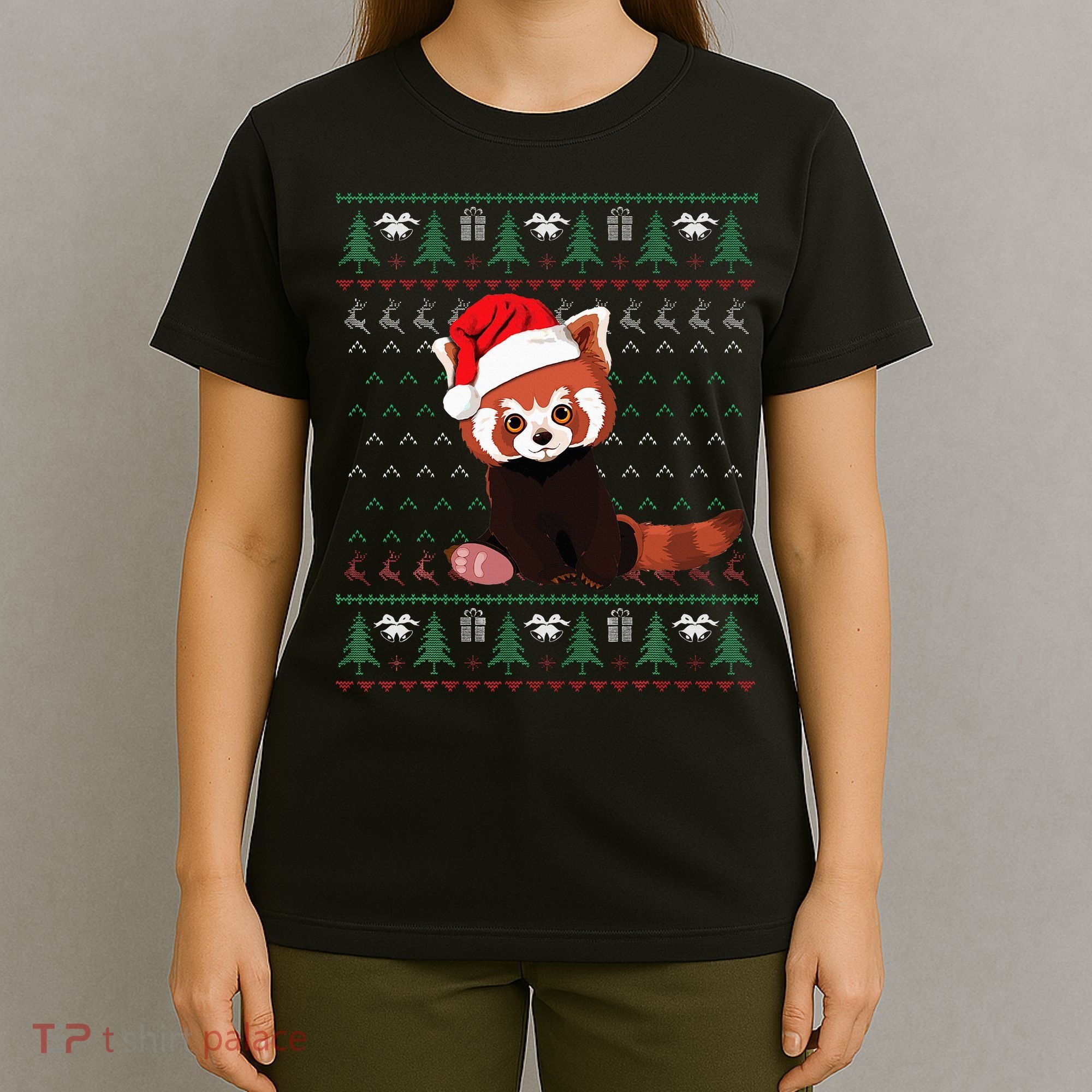 Red Panda Christmas Ugly Sweater Xmas Pajamas Gift T-Shirt