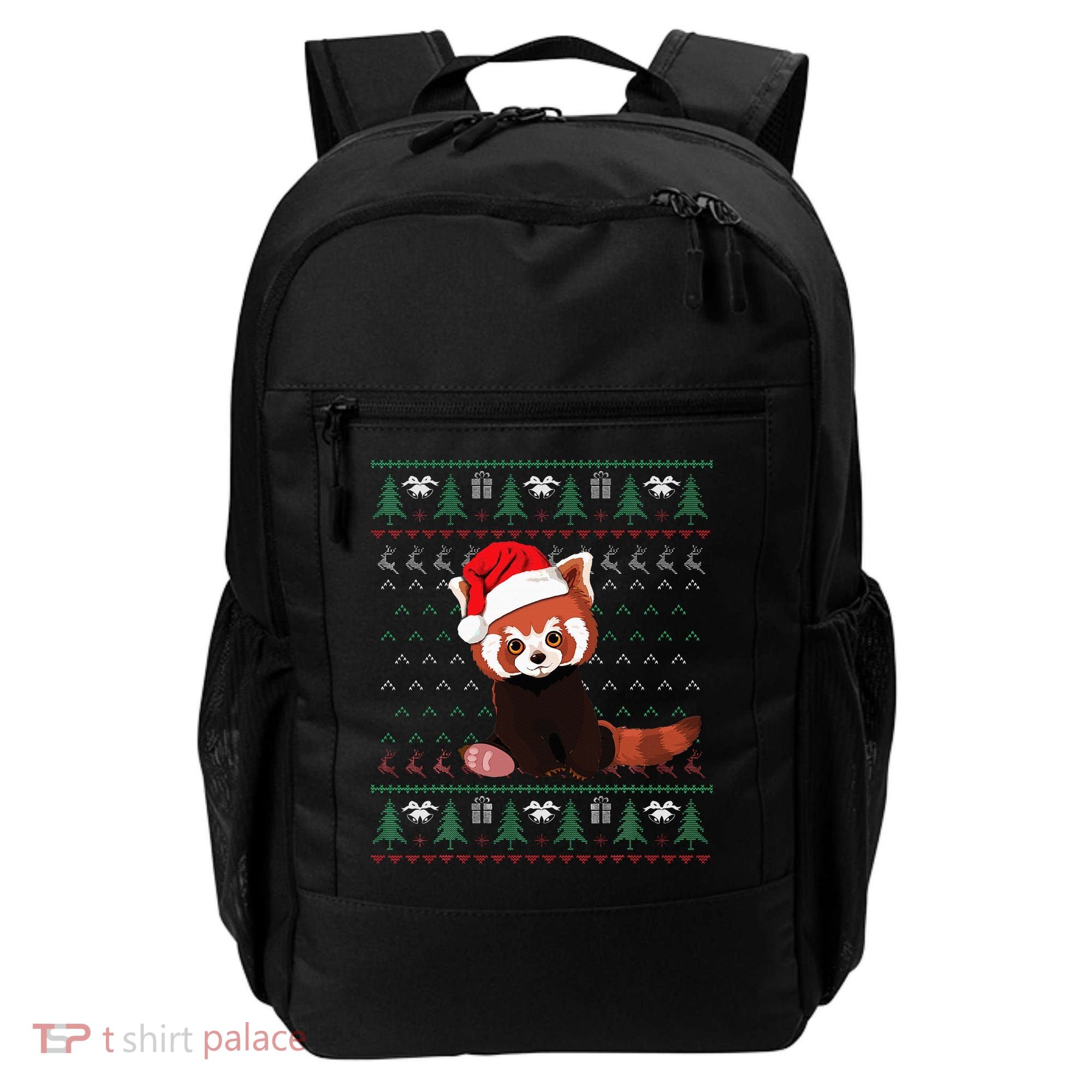 Red Panda Christmas Ugly Sweater Xmas Pajamas Gift Backpack