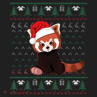 Red Panda Christmas Ugly Sweater Xmas Pajamas Gift Beanie thumb 2