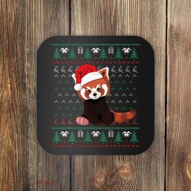 Red Panda Christmas Ugly Sweater Xmas Pajamas Gift Coaster
