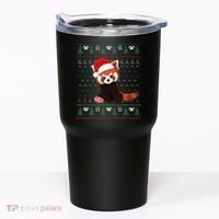 Red Panda Christmas Ugly Sweater Xmas Pajamas Gift Tumbler thumb 0