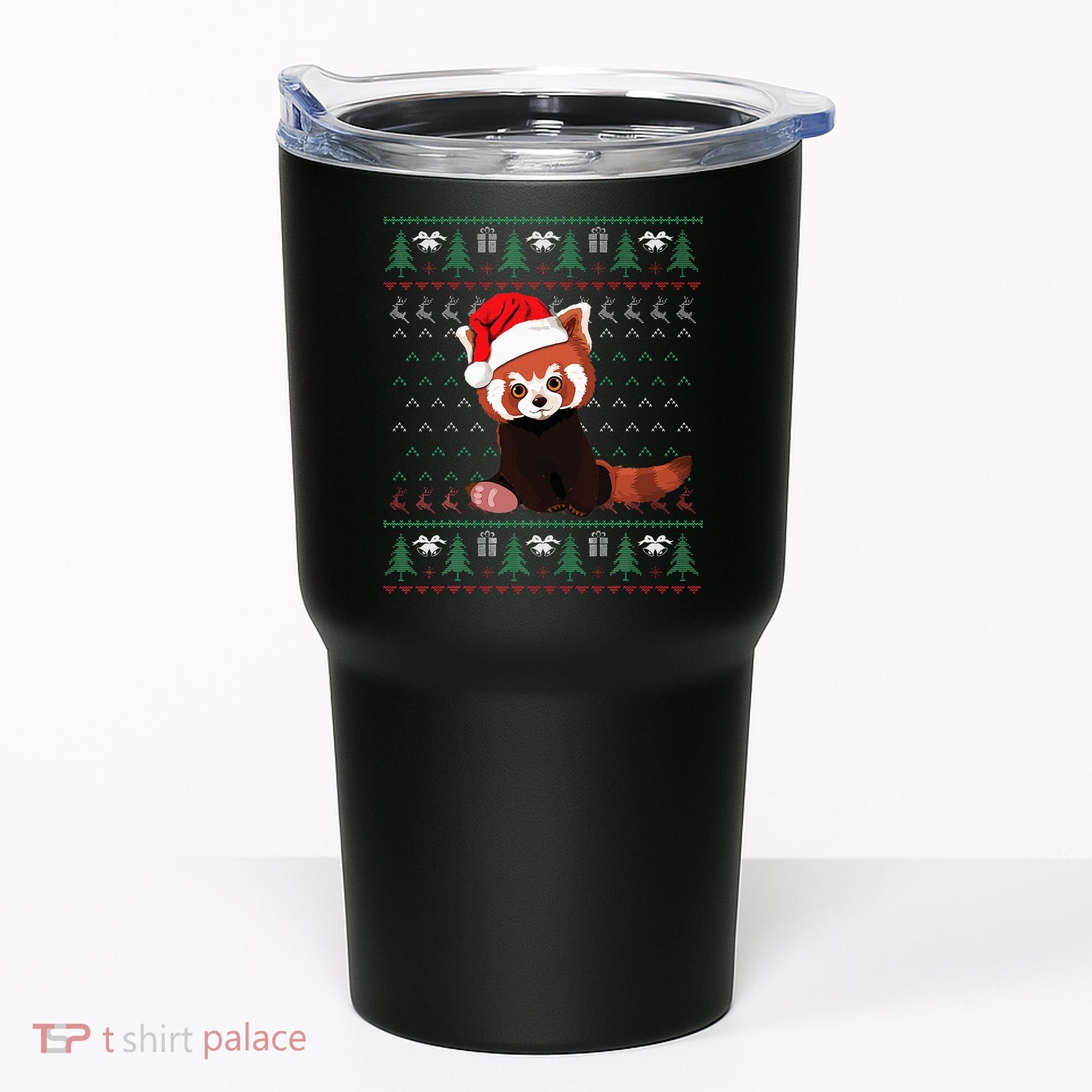 Red Panda Christmas Ugly Sweater Xmas Pajamas Gift Tumbler