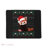 Red Panda Christmas Ugly Sweater Xmas Pajamas Gift Mousepad thumb 0