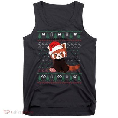 Red Panda Christmas Ugly Sweater Xmas Pajamas Gift Tank Top