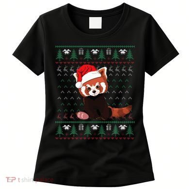 Red Panda Christmas Ugly Sweater Xmas Pajamas Gift Women's T-Shirt