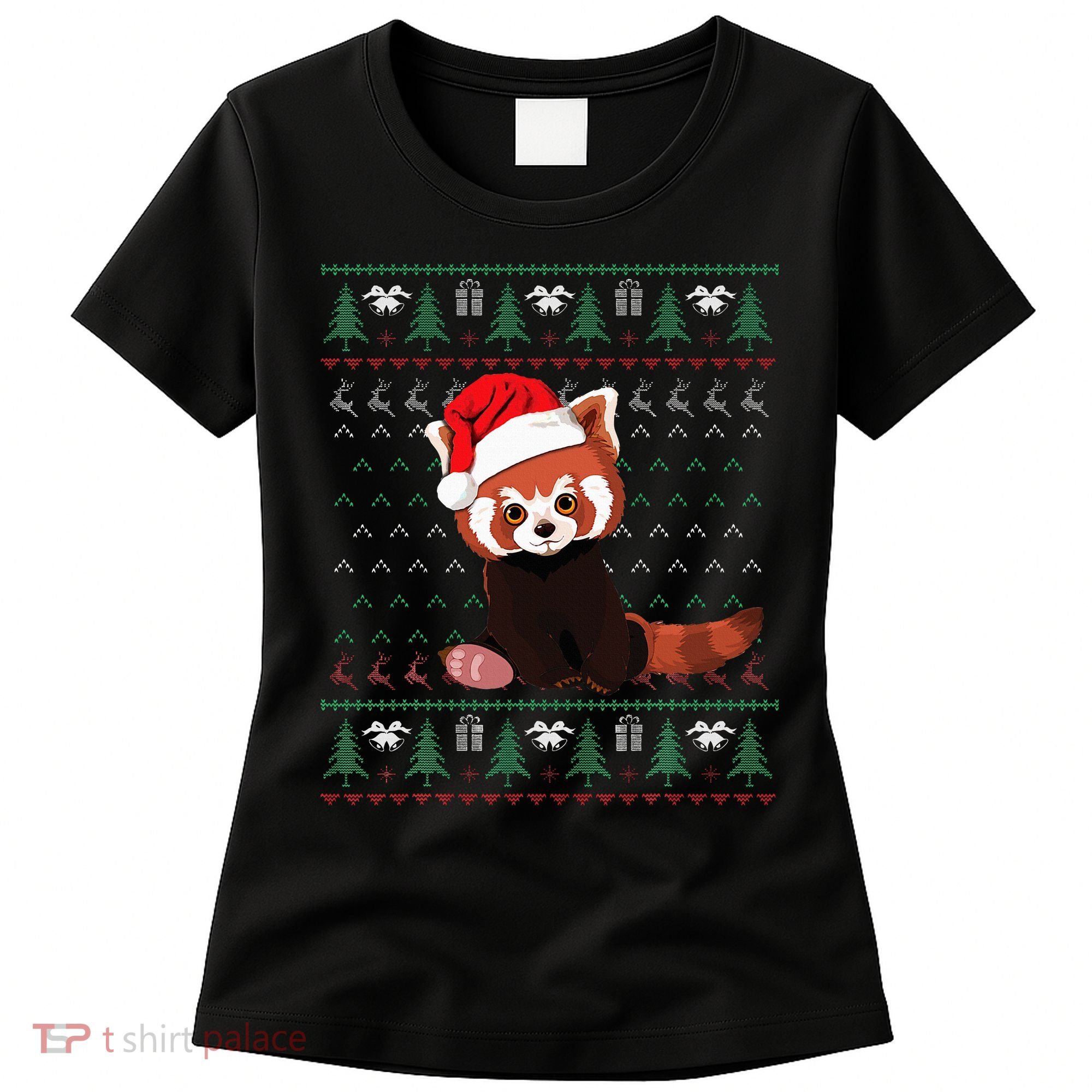 Red Panda Christmas Ugly Sweater Xmas Pajamas Gift Women's T-Shirt