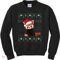 Red Panda Christmas Ugly Sweater Xmas Pajamas Gift Kids Sweatshirt thumb 0