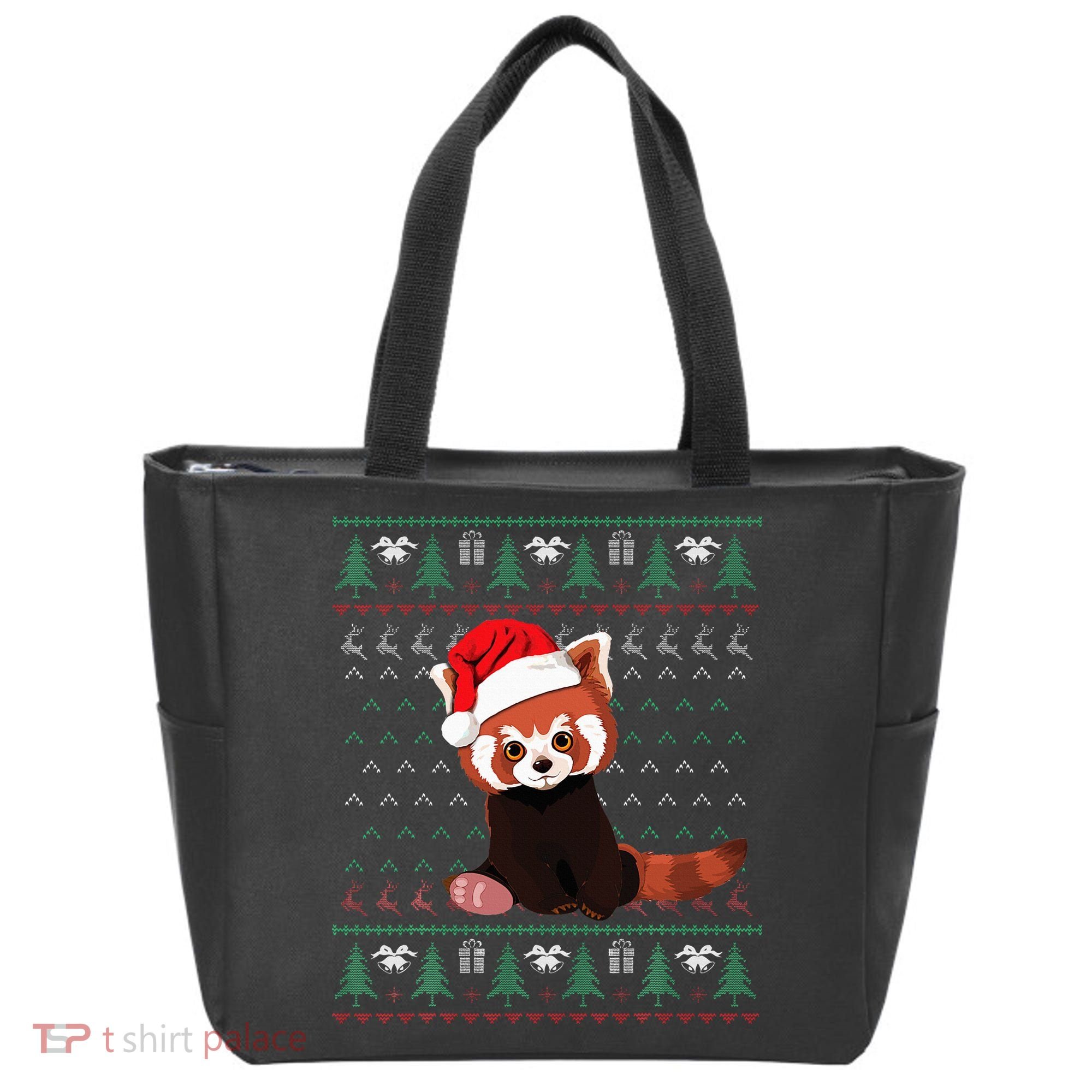 Red Panda Christmas Ugly Sweater Xmas Pajamas Gift Tote Bag