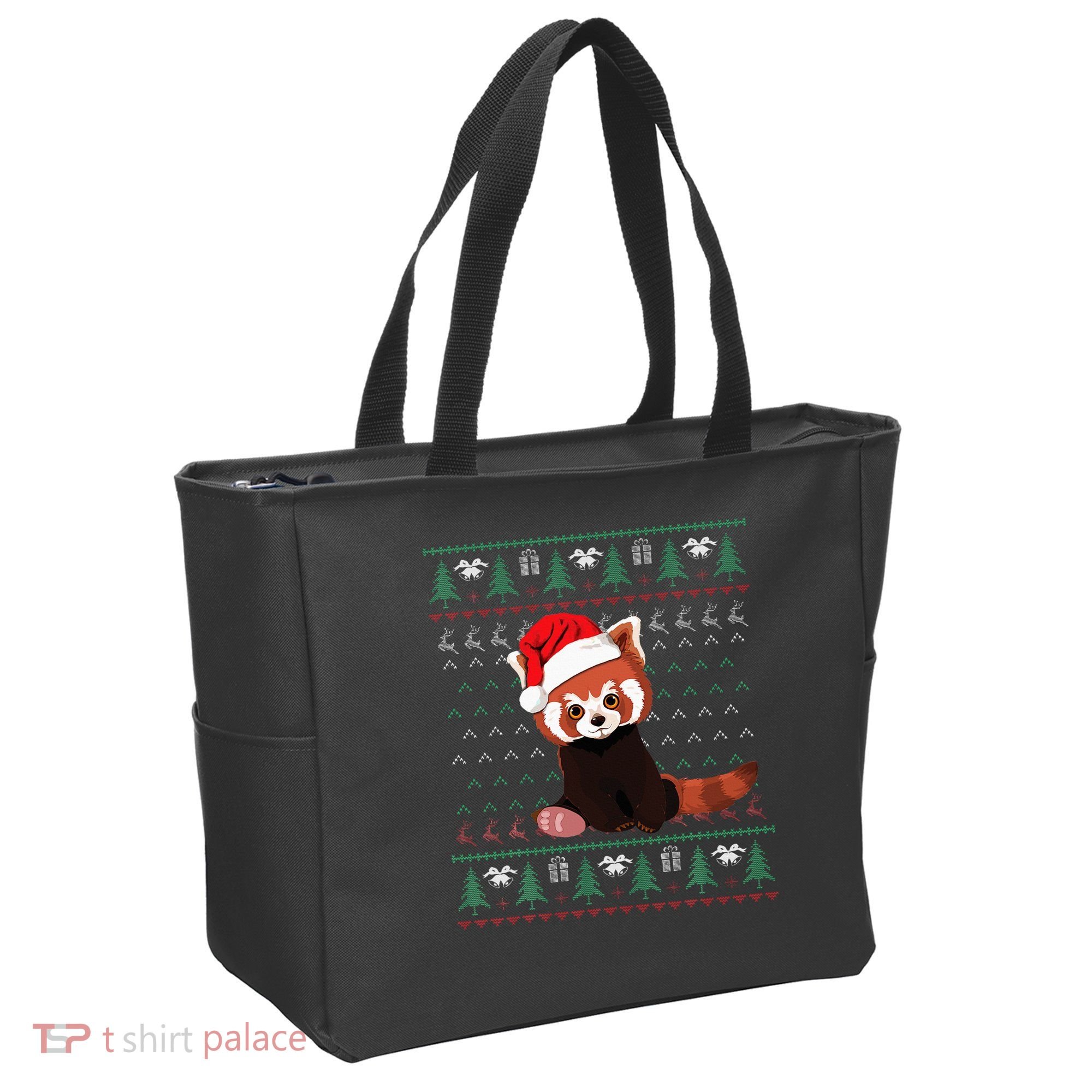 Red Panda Christmas Ugly Sweater Xmas Pajamas Gift Tote Bag