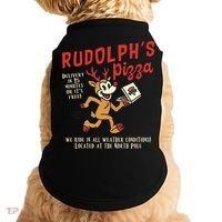 Rudolphs Pizza Delivery North Pole Retro Doggie Tank thumb 0
