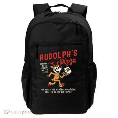 Rudolphs Pizza Delivery North Pole Retro Backpack