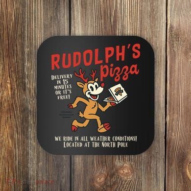 Rudolphs Pizza Delivery North Pole Retro Coaster