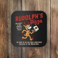 Rudolphs Pizza Delivery North Pole Retro Coaster thumb 0