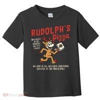 Rudolphs Pizza Delivery North Pole Retro Toddler T-Shirt thumb 0