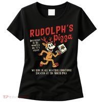 Rudolphs Pizza Delivery North Pole Retro Women's T-Shirt thumb 0
