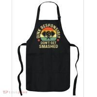 retro Pickleball Dink Responsibly Don't Get Smashed Apron thumb 0