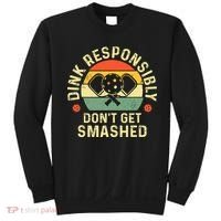retro Pickleball Dink Responsibly Don't Get Smashed Sweatshirt thumb 0