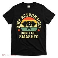 retro Pickleball Dink Responsibly Don't Get Smashed T-Shirt thumb 0
