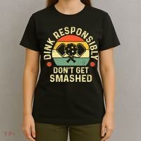 retro Pickleball Dink Responsibly Don't Get Smashed T-Shirt thumb 4