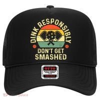 retro Pickleball Dink Responsibly Don't Get Smashed Hat thumb 0